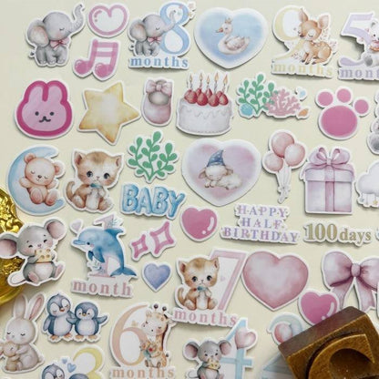 Newborn Records Sticker 62PCS | ML