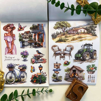 Rural Countryside Sticker Book 20Sheets