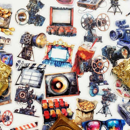 Vintage Projector Sticker 50PCS