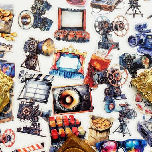 Vintage Projector Sticker 50PCS