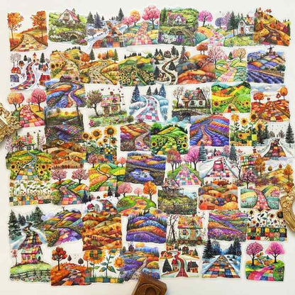 Splicing Four Seasons Sticker 60PCS