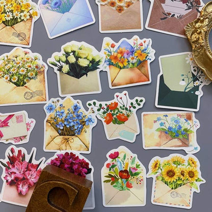 Letter Bouquet Sticker 50PCS