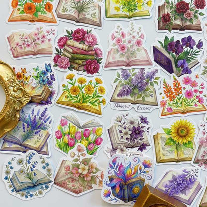 Flower Folio Sticker 56PCS