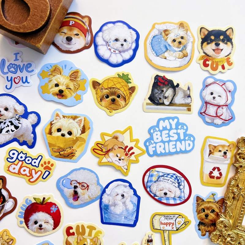 Puppy Party Sticker 45PCS