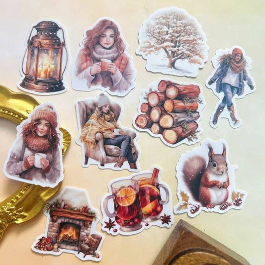 Cozy Winter Moments Sticker 20PCS