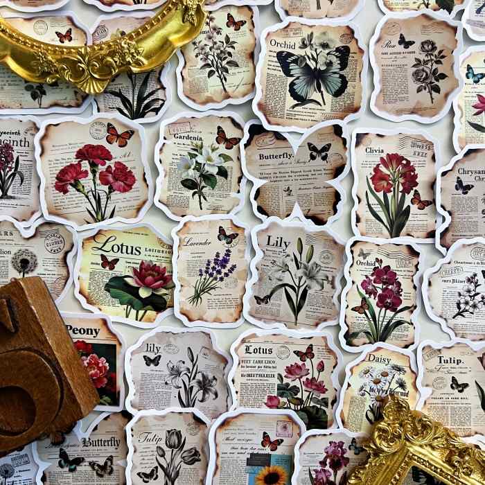 Paper Butterfly Sticker 56PCS