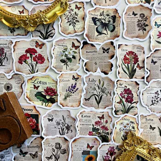 Paper Butterfly Sticker 56PCS