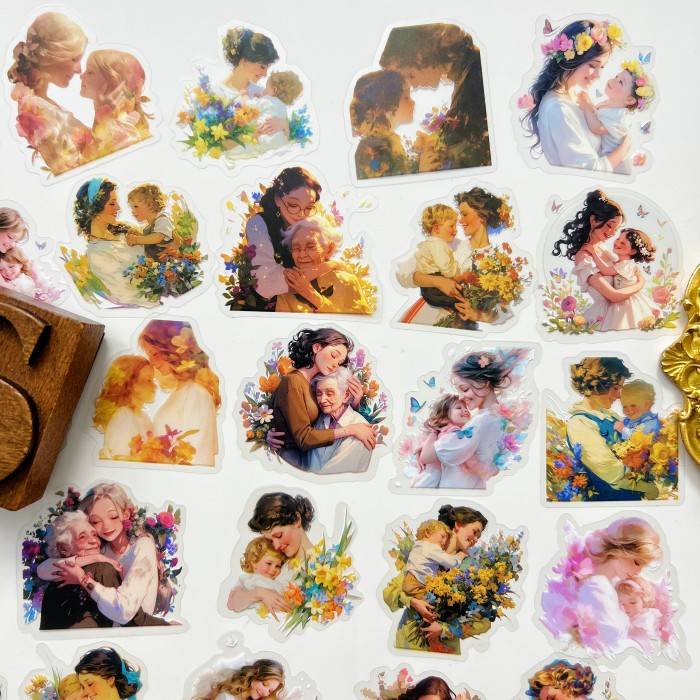 Mother's Day Bouquet Sticker 50PCS
