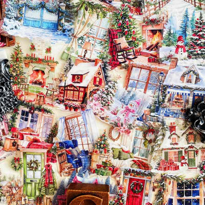Christmas Fireplace Sticker 60PCS