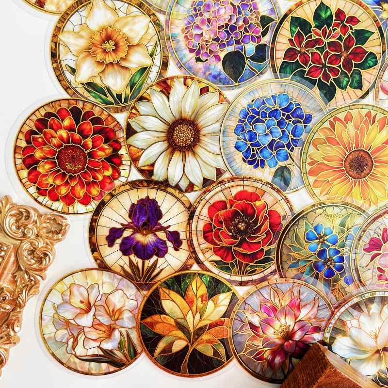 Foil Bloom Sticker 50PCS