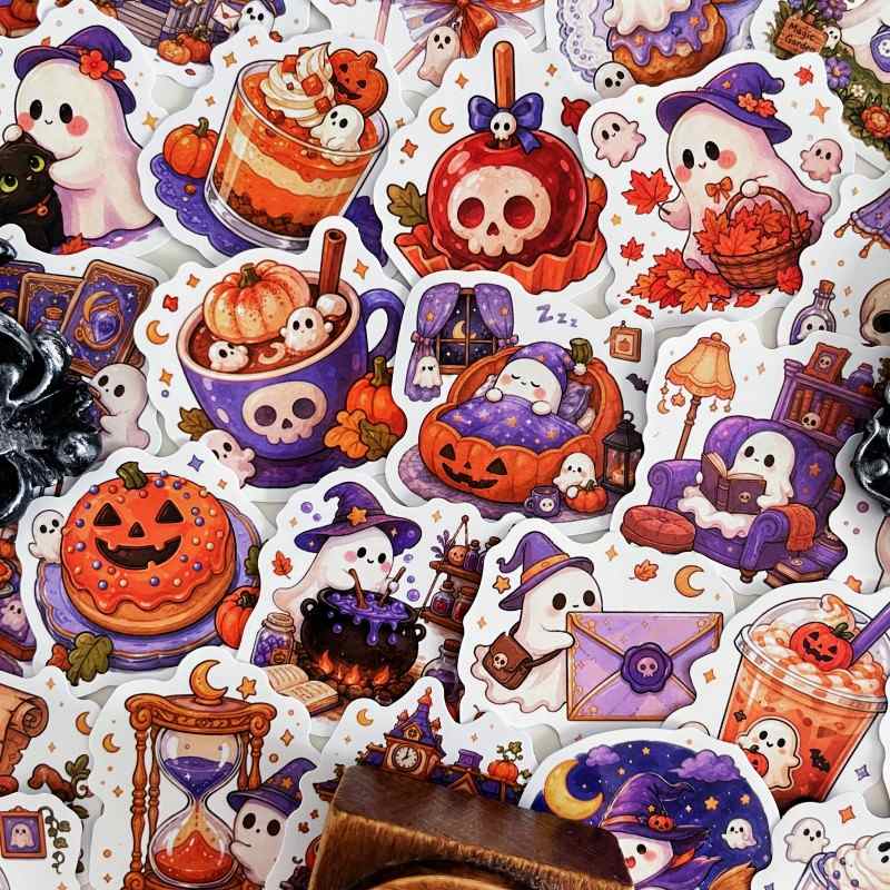 Lilac Ghost Sticker 50PCS