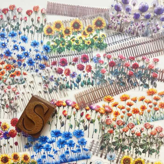 Fence Florals Sticker 50PCS