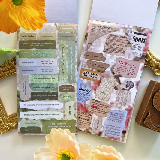 Retro Library Sticker Book 24Sheets