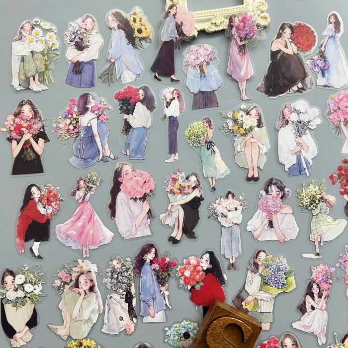 Bouquet Girls Sticker 60PCS