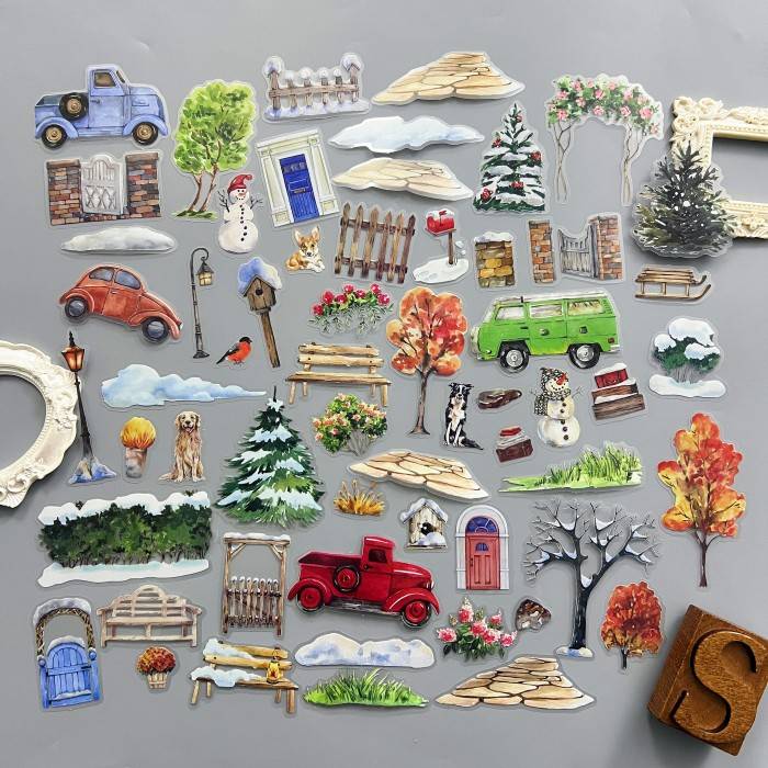 Warm Living Sticker 60PCS