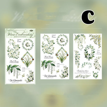 Vine Embroidery Transfer Sticker