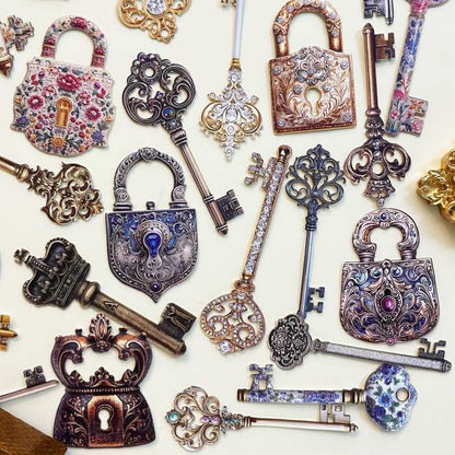 Lock And Key Sticker 60PCS