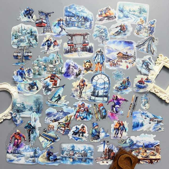 Snowy Escapade Sticker 50PCS