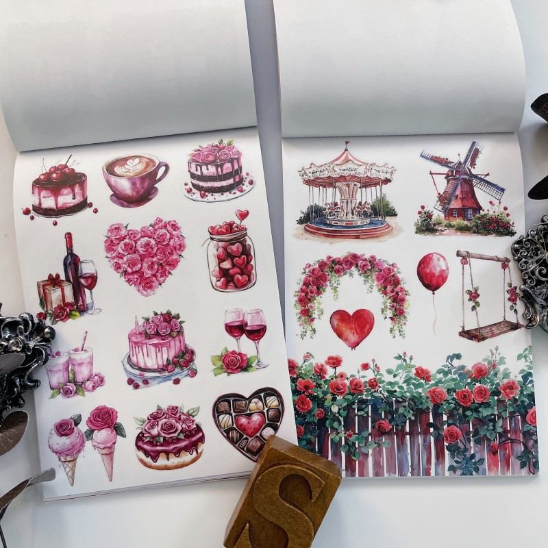 Rose Garden Of Love Sticker Book 20Sheets