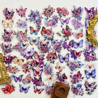 Lavender Wings Sticker 60PCS