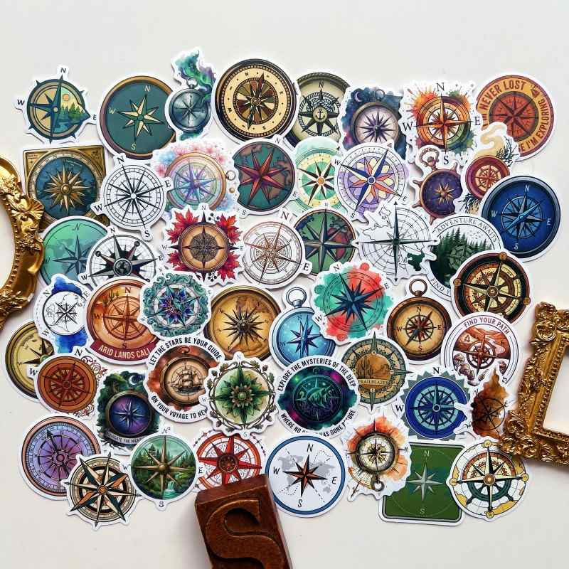 Wander Compass Sticker 50PCS