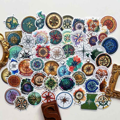 Wander Compass Sticker 50PCS