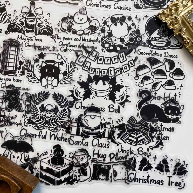 Ink-Stained Christmas Sticker 50PCS