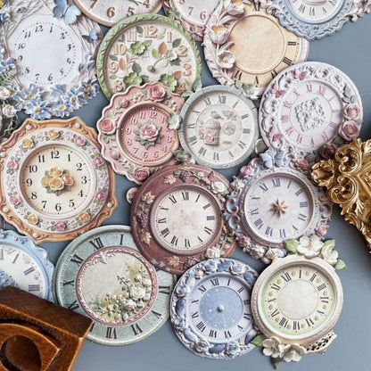 Garden Clock Sticker 40PCS