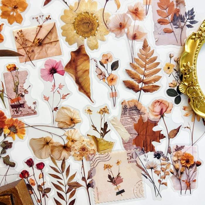 Dried Botanicals Sticker 50PCS