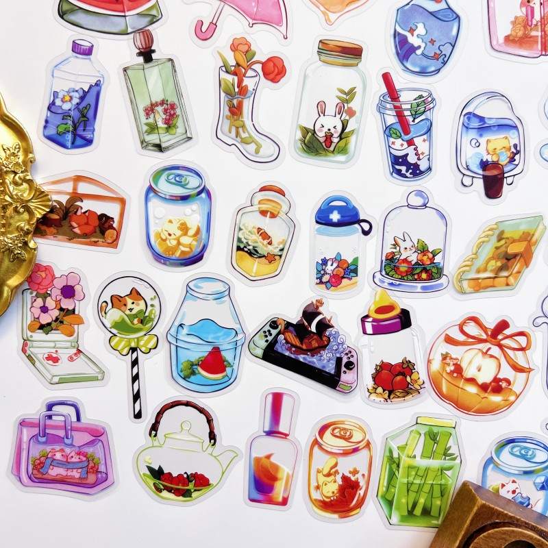 Bottle World Sticker 50PCS