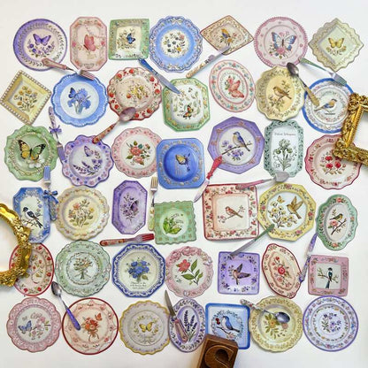 Elegant Tableware Sticker 60PCS