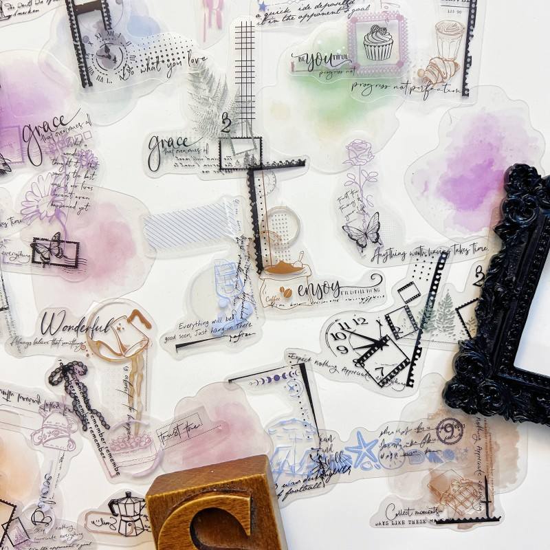 Poetry Ink Stain Sticker 90PCS