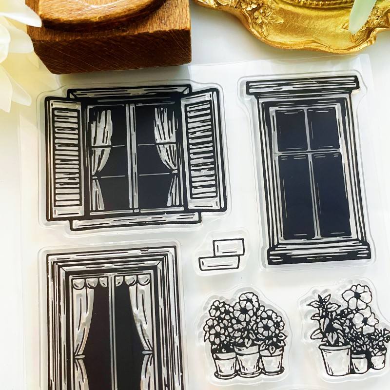 Window Leaf Clear Stamp