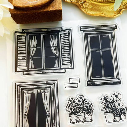 Window Leaf Clear Stamp