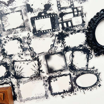 Monochrome Frame Sticker 48PCS