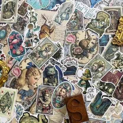 Classic Alice Tale Ephemera Kit 70PCS