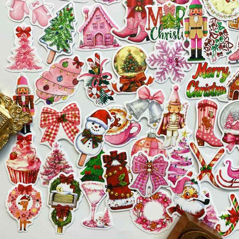 Pink Holiday Sticker 100PCS