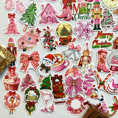 Pink Holiday Sticker 100PCS