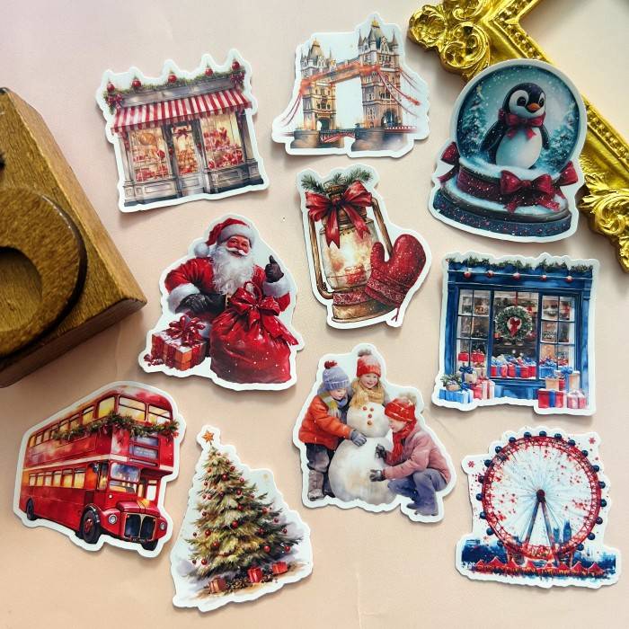 Merry London Christmas Sticker 20PCS