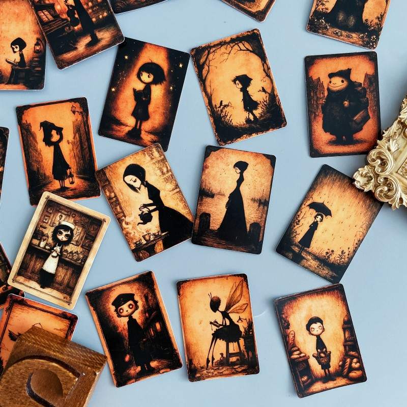 Gothic Stamp Sticker 49PCS