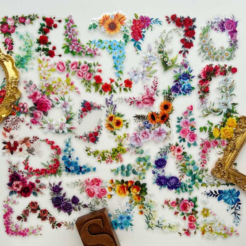 Flower Outline Sticker 50PCS