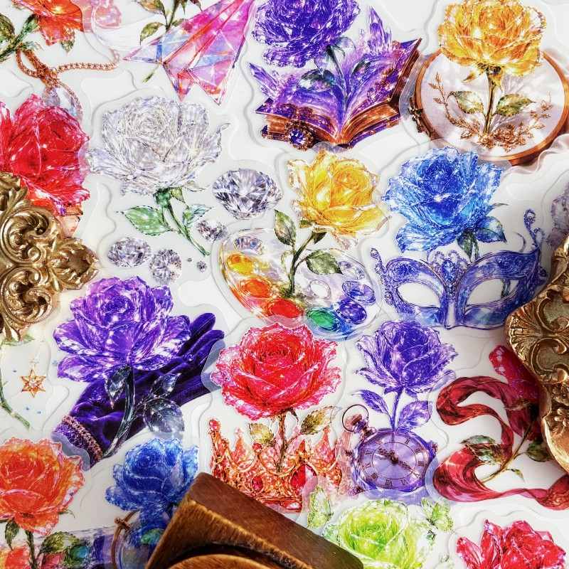 Crystal Rose Sticker 50PCS