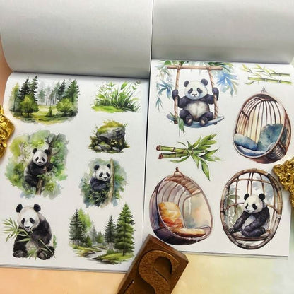 Pandas And Bamboo Sticker Book 20Sheets