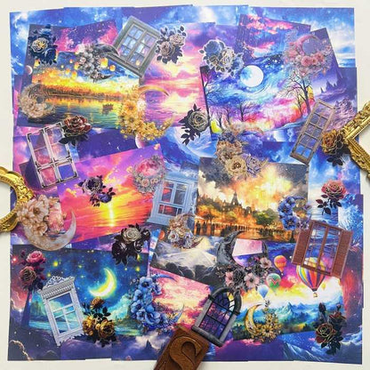 Moonlight Galaxy Ephemera Mystery Kit 90PCS