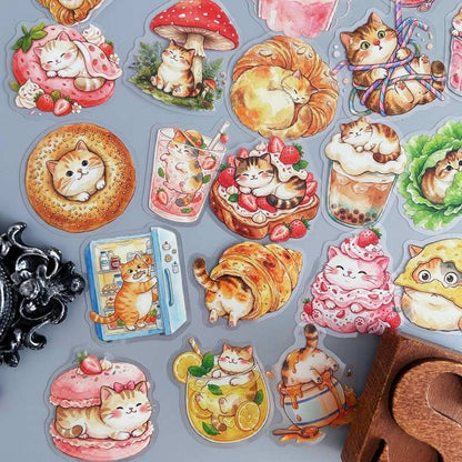 Aqua Feline Sticker 50PCS