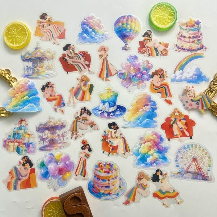 Sweet Rainbow Sticker 30PCS