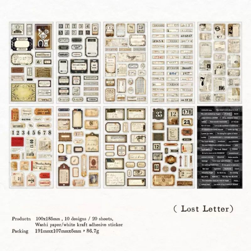 Secrets In Letters Sticker Book 20Sheets