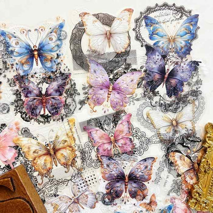 Lace Moth Sticker 60PCS