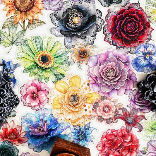 Floral Thread Sticker 60PCS
