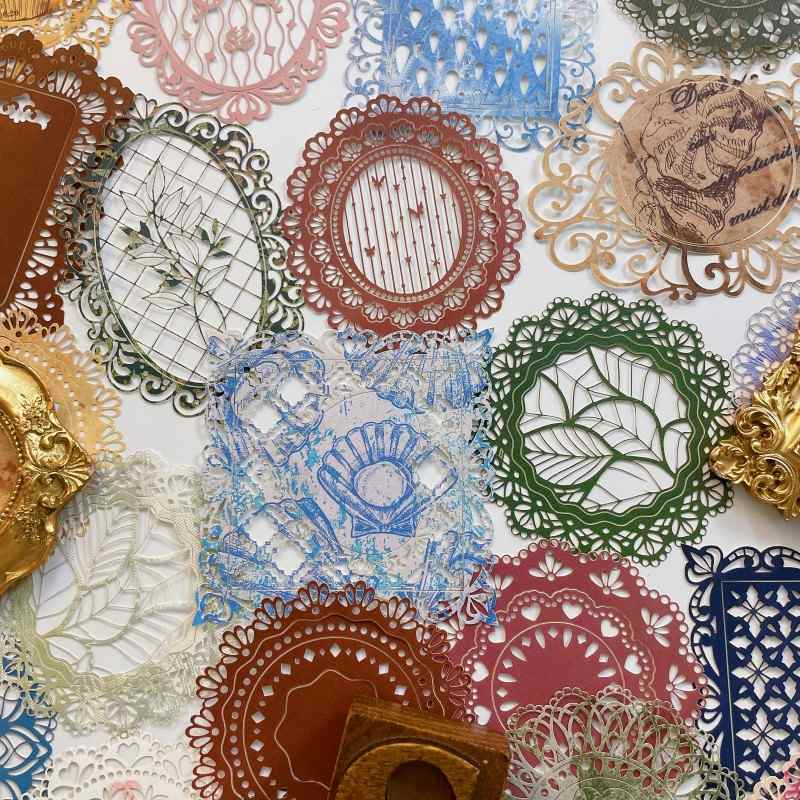 Lace Old Stationery Collage Paper 40PCS